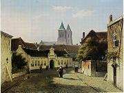 unknow artist European city landscape, street landsacpe, construction, frontstore, building and architecture. 126 Germany oil painting reproduction
